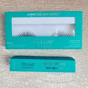 NWOT. Combo of Thrive Causemetics silk faux lashes and waterproof adhesive.